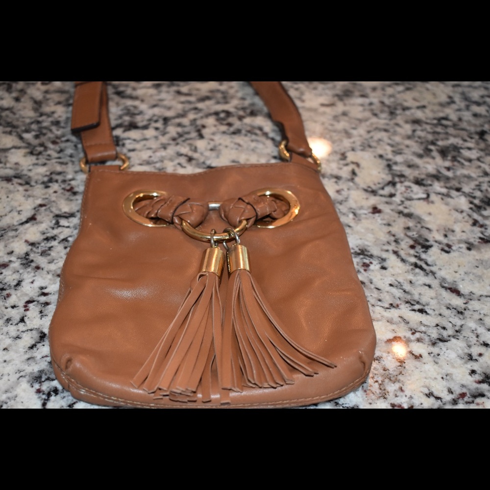 MK tan crossbody bag